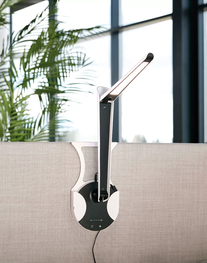 Éclairage d'appoint lampe Tulip pour poste de travail bureautique