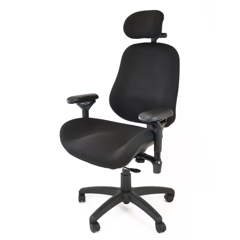 Grand fauteuil ergonomique Bodybilt avec soutien lombaire gonflable et assise incurvée