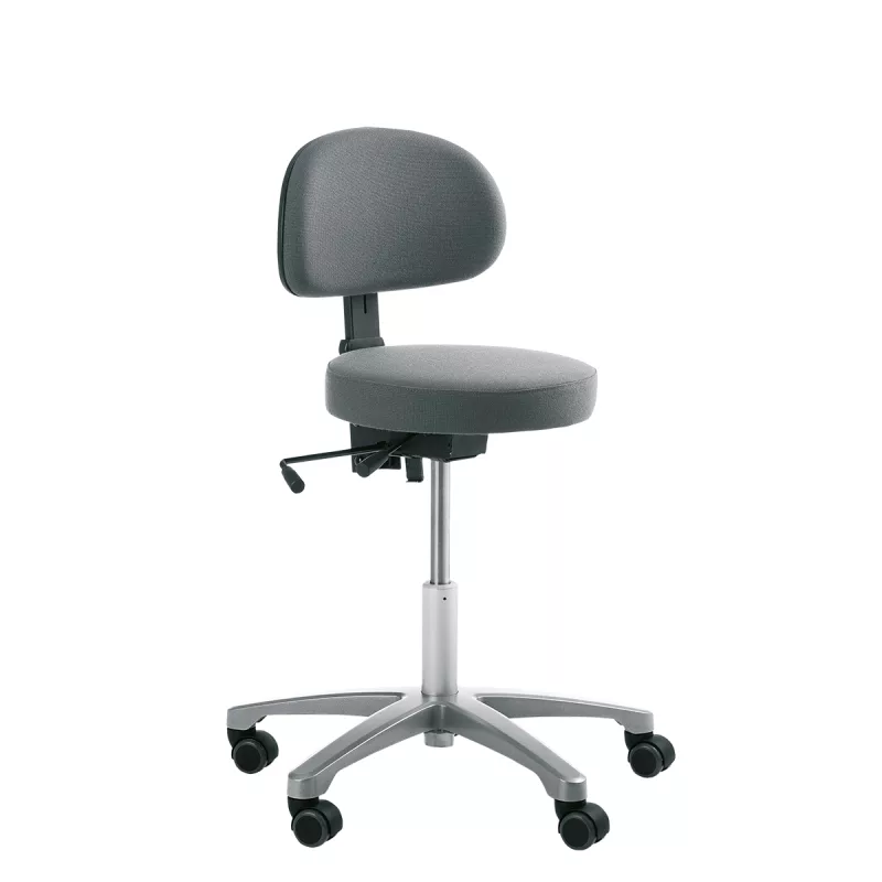 Gamme Support pour posture assis-debout - Option dossier haut, accoudoirs, assise mémoire de forme, repose-pieds