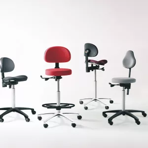 Chaise ergonomique Gamme Support - Alternance des postures en caisses de magasins, laboratoires, cabinets dentistes