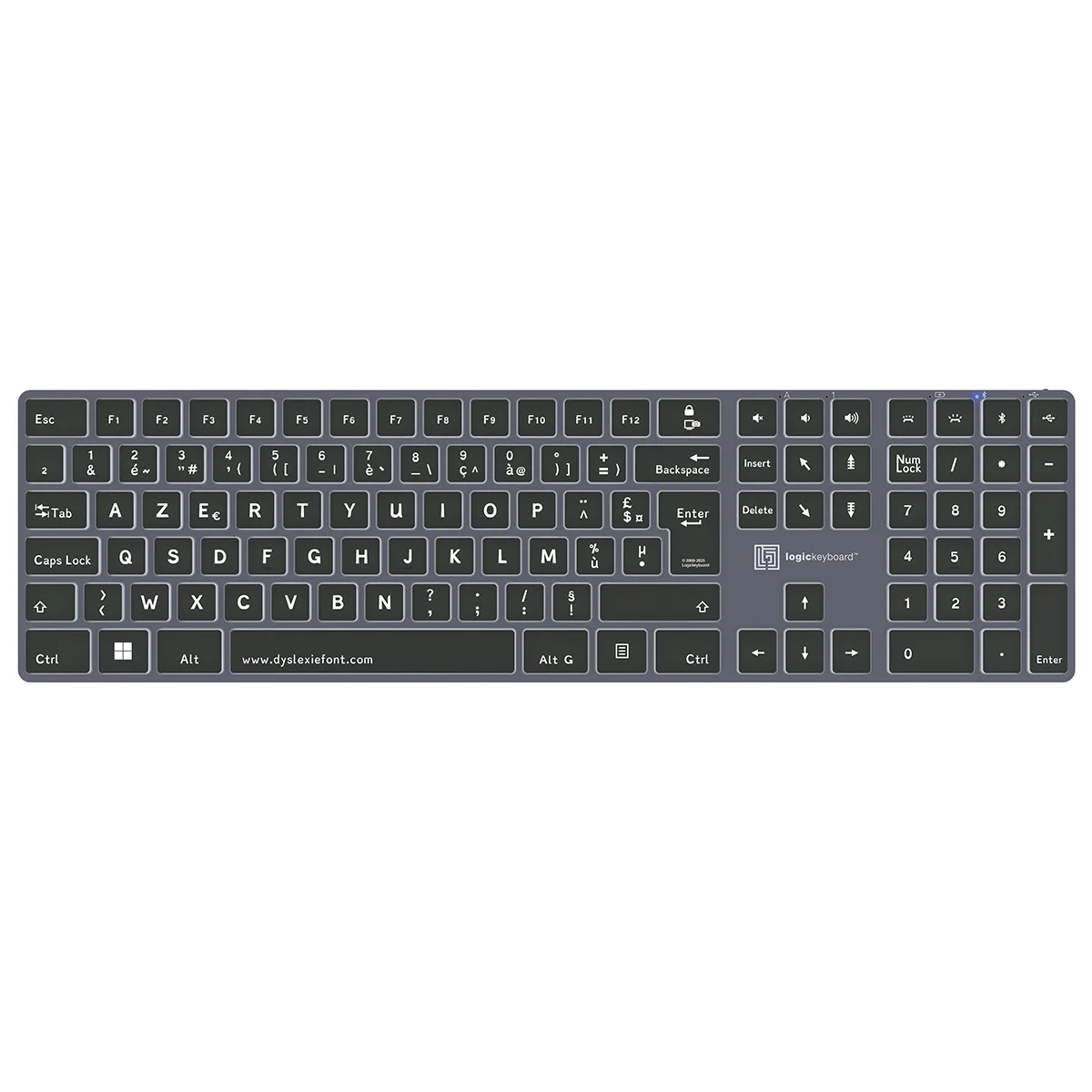 d0125d4aae5a131decfcaf2d00702b34f926d1e8_clavier_dyslexie_Titan_Windows_72_dpi_RVB.jpg Clavier Dyslexie TITAN pour Windows rétroéclairé gris, sans fil Bluetooth, avec police Dyslexie®